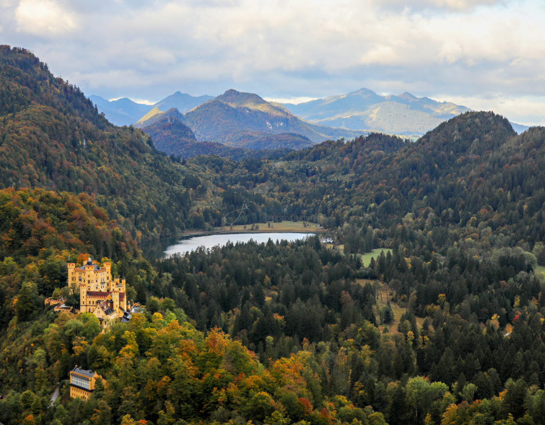 "View from Neuschwanstein Castle" stock image