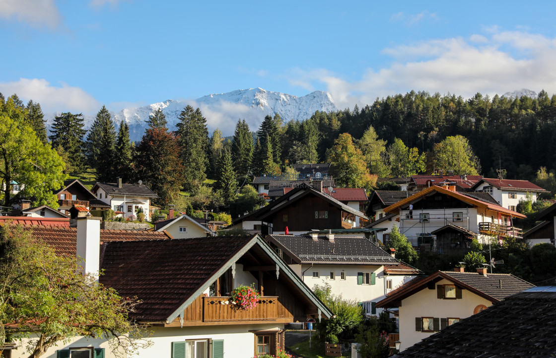 "The Wank over Parkenkirchen" stock image