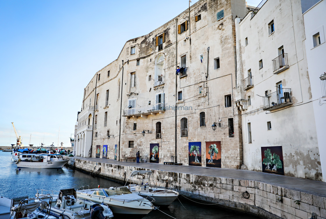 "Along the coast of Monopoli" stock image