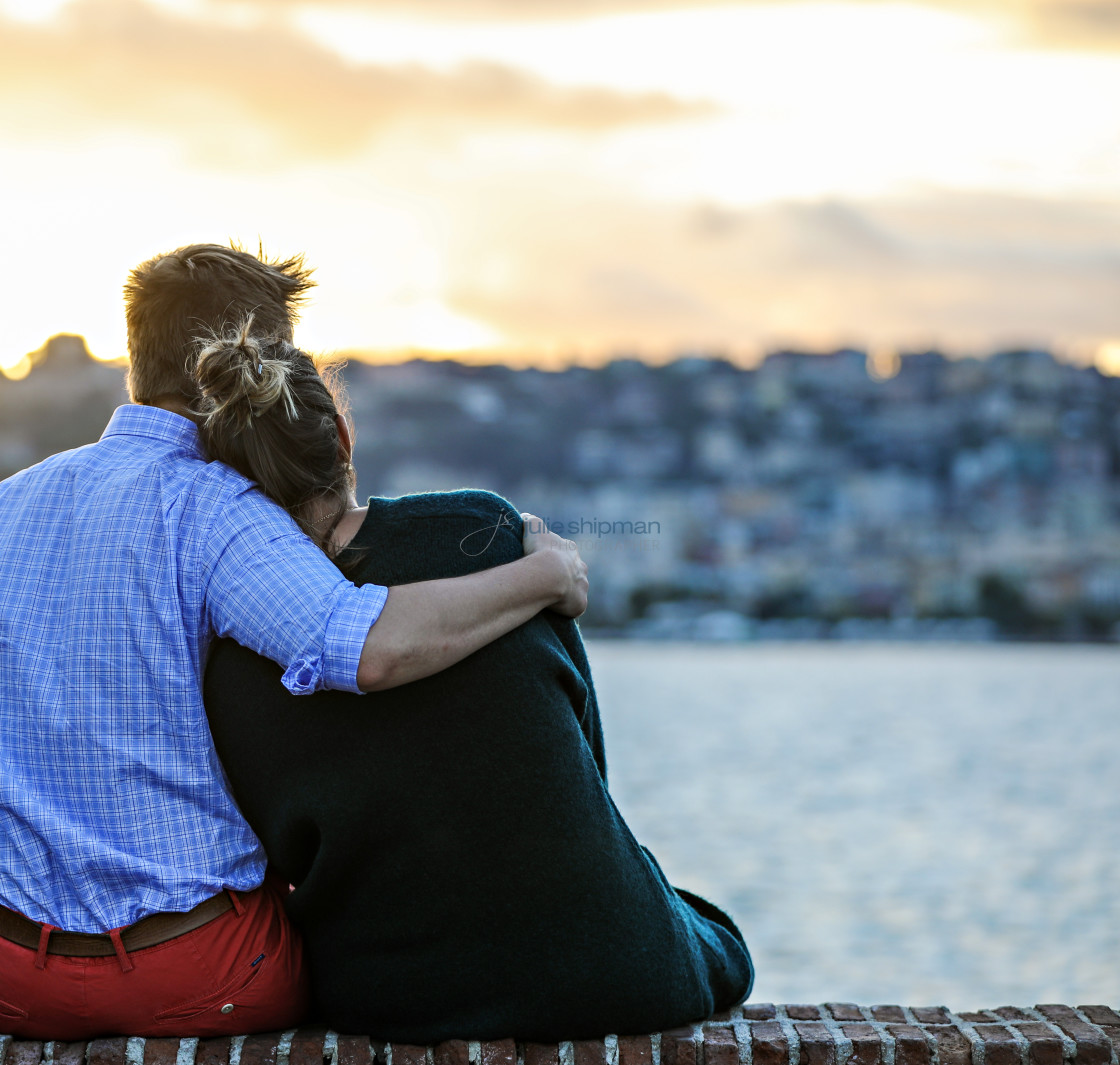 "Lovers on the pier" stock image