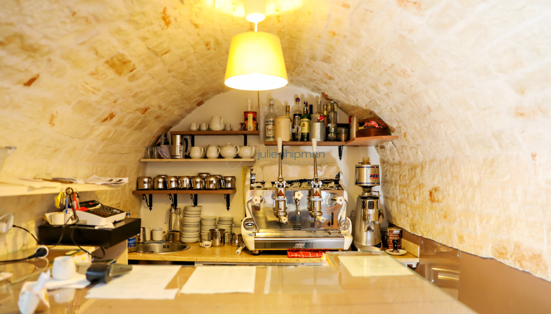 "Coffee in a Cave" stock image