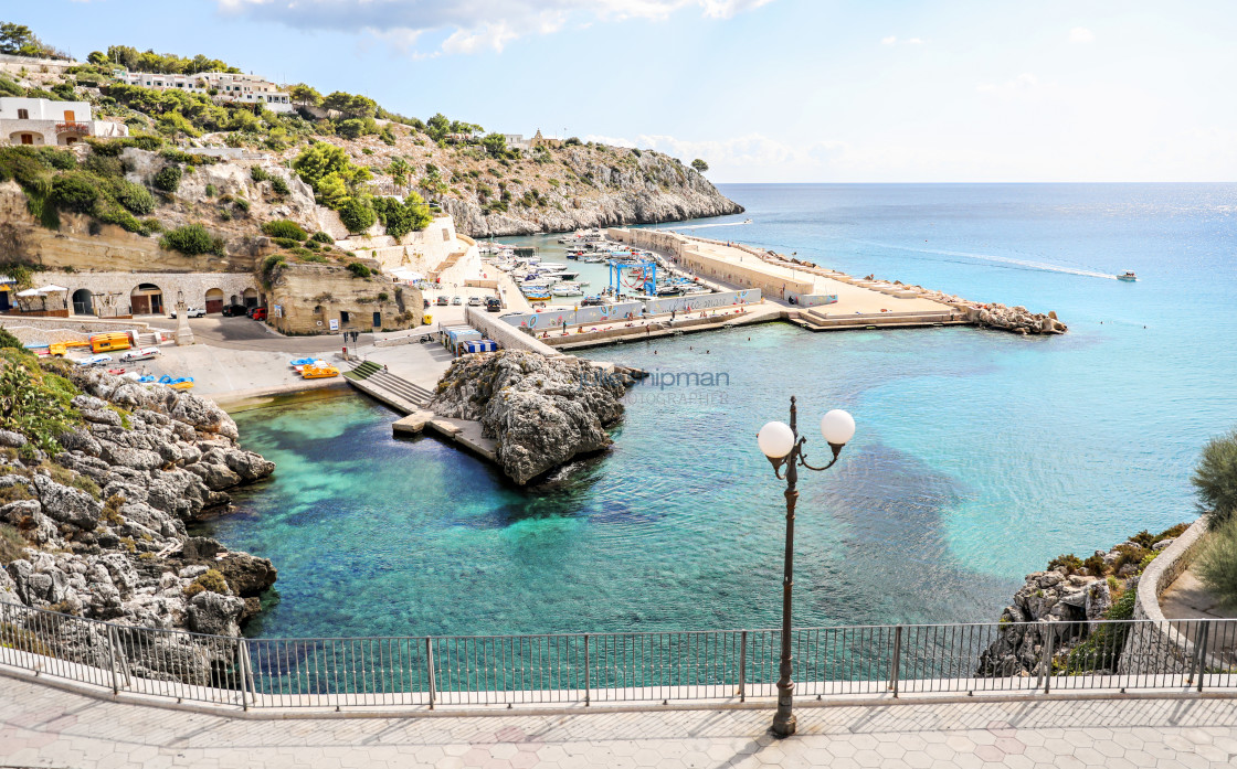 "A Coastal Harbor in Puglia, Italy" stock image