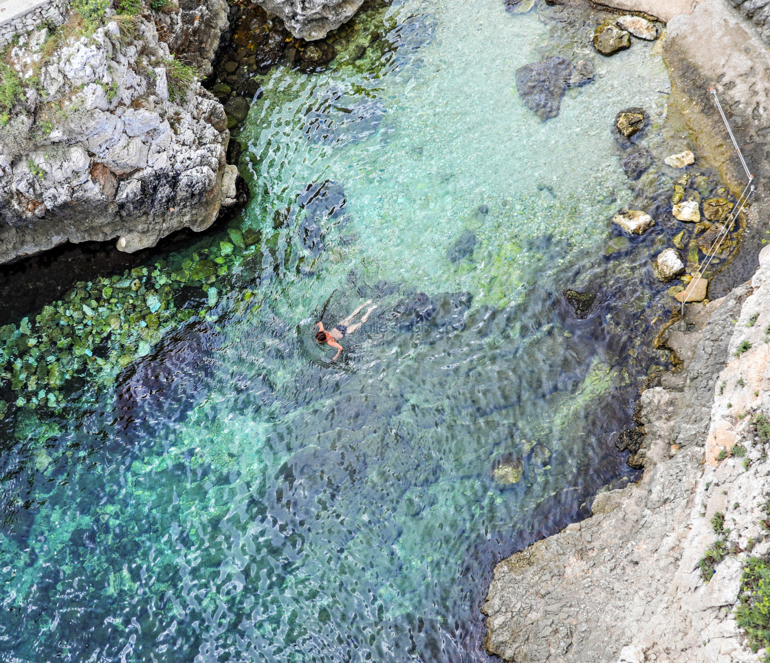 "Swimming in Puglia" stock image