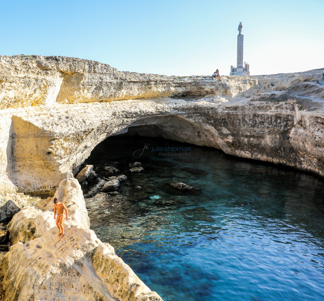 "Swimming Hole in Puglia" stock image