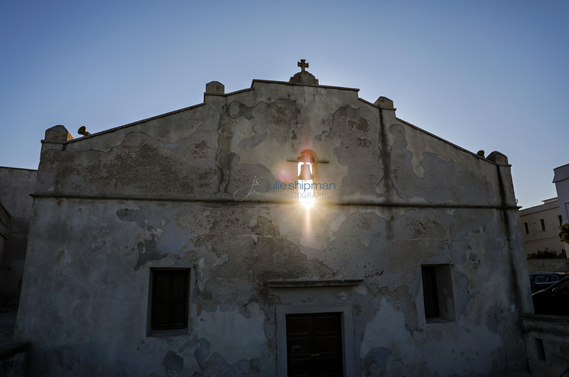 "Sunset through the Bell Tower" stock image