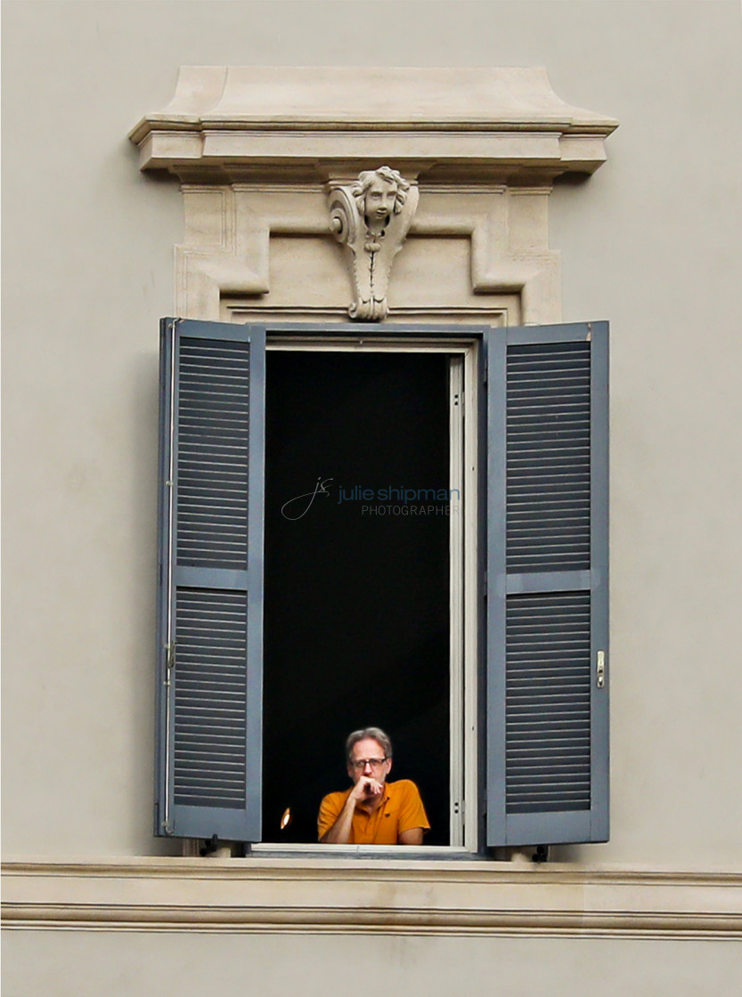 "The Man in the Window" stock image