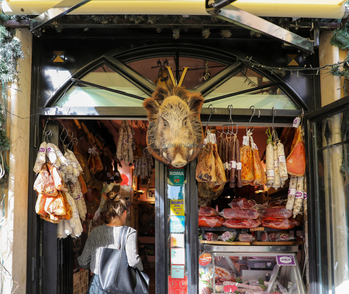 "Butcher Shop in Travestere" stock image