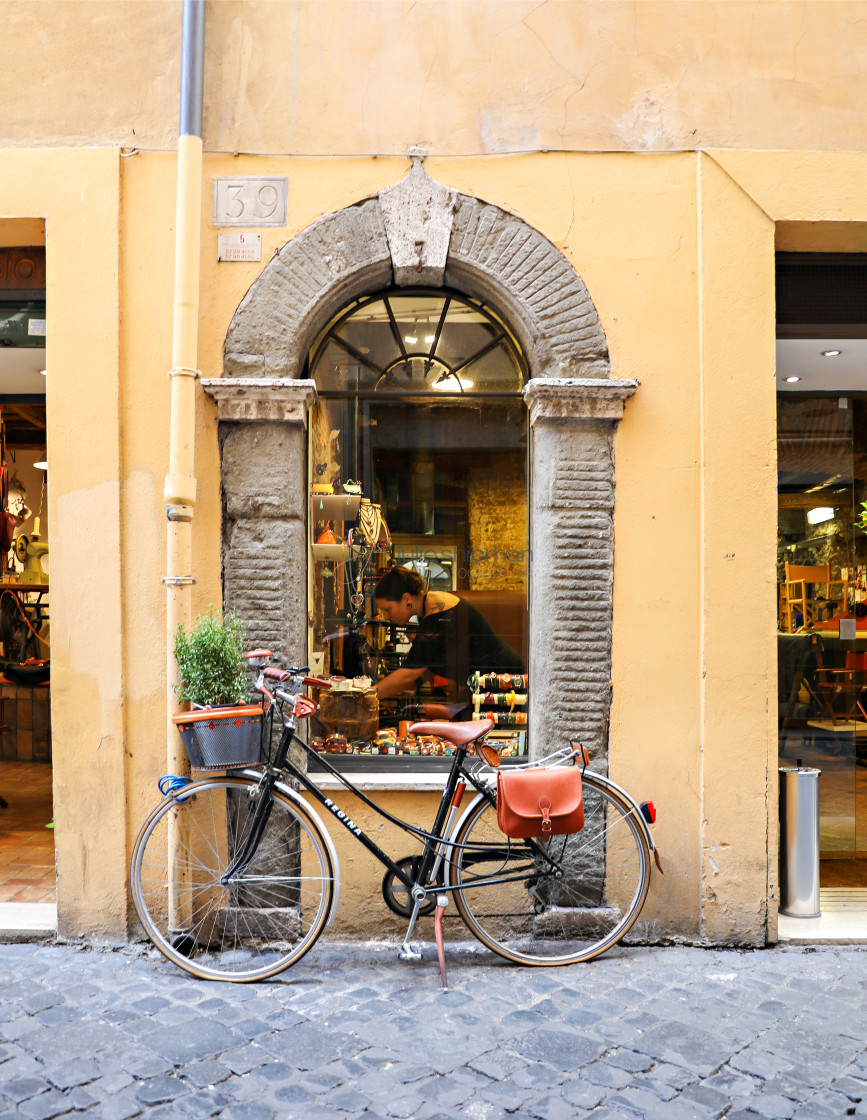 "Bike by Window" stock image