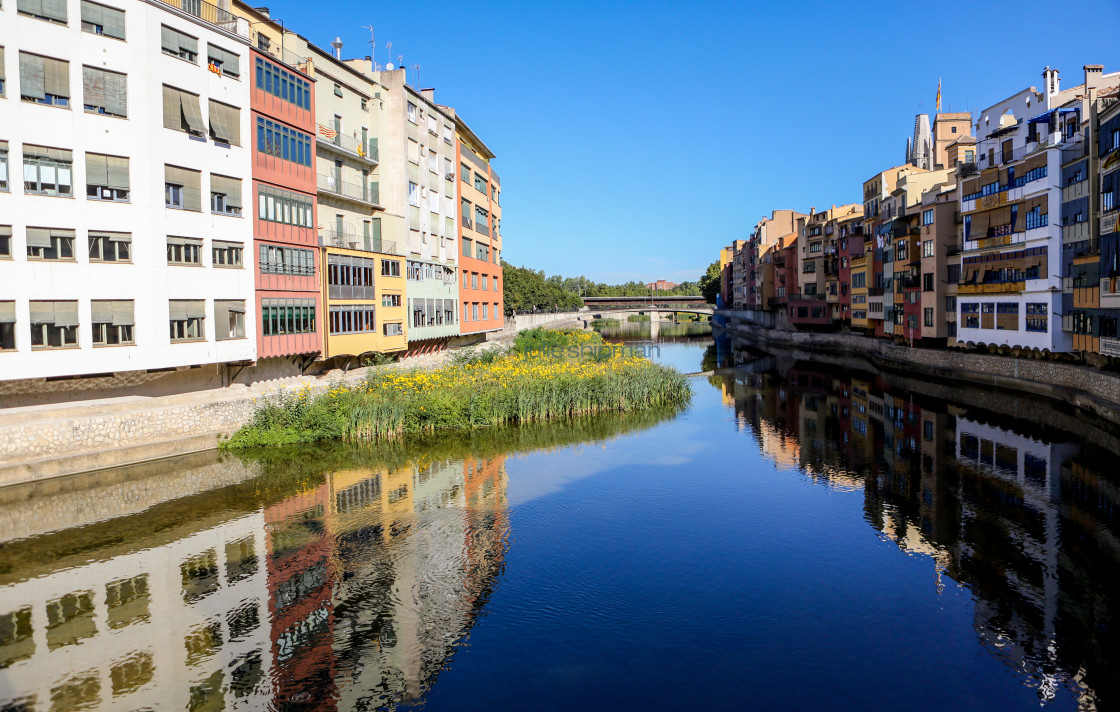 "A Reflection on Girona" stock image