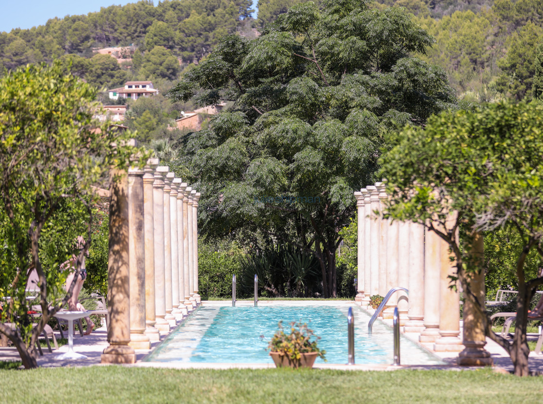 "Roman Ruins Pool" stock image