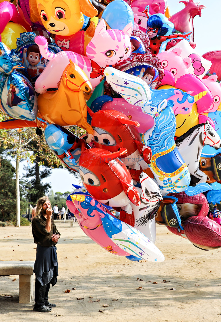 "Balloon Man" by Julie Shipman - $18.66 "Balloon Man" stock image