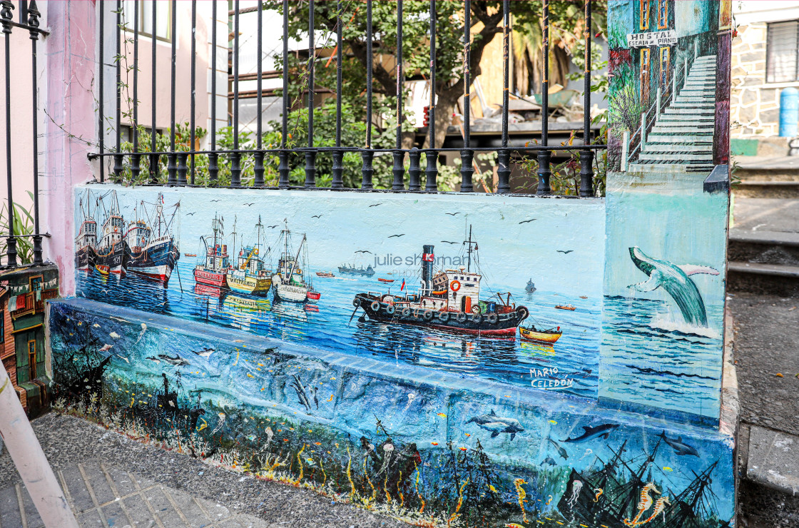 "Street Art in Valparaiso" stock image