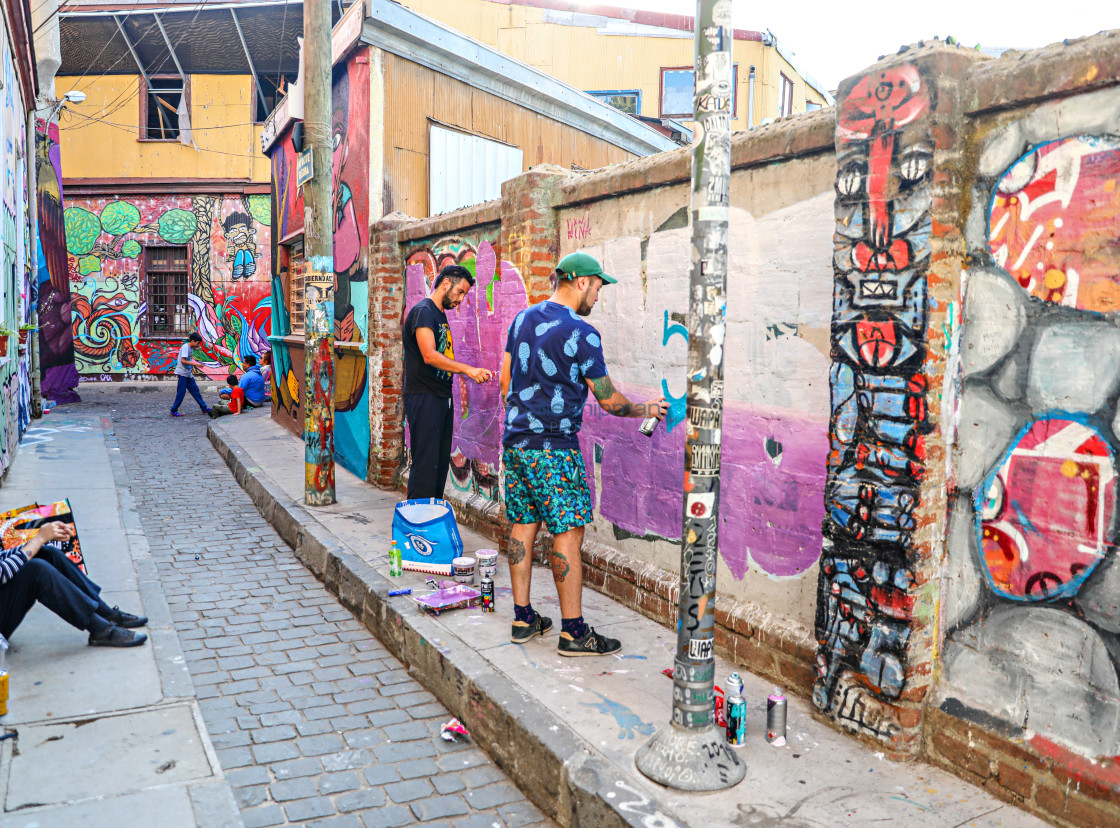 "Street Art in Valparaiso" stock image