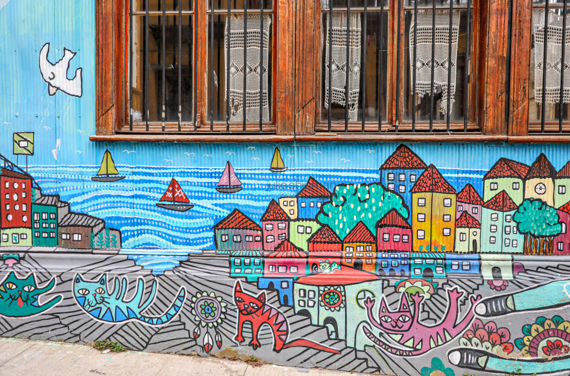 "Street Art in Valparaiso" stock image