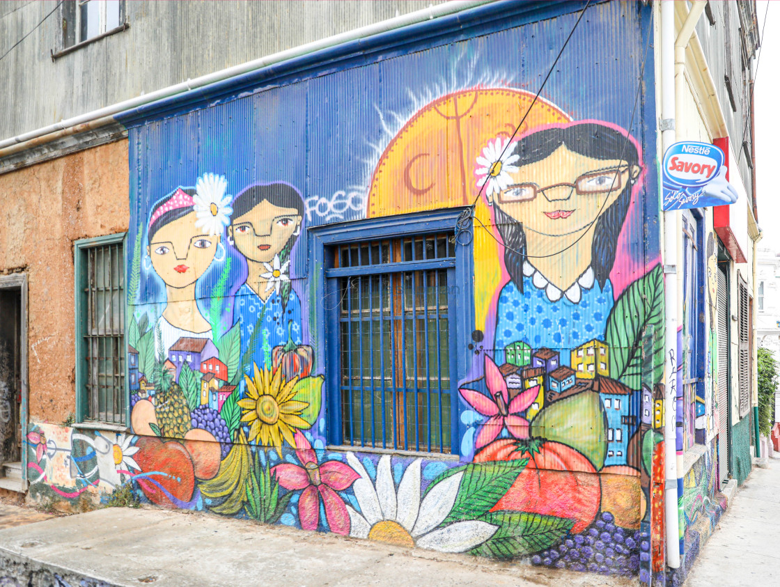 "Street Art in Valparaiso" stock image