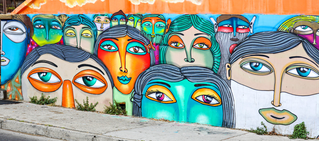 "Street Art in Valparaiso" stock image