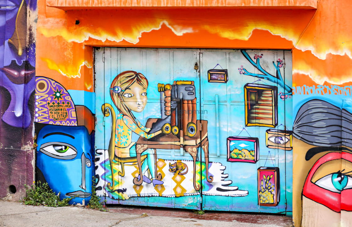 "Street Art in Valparaiso" stock image