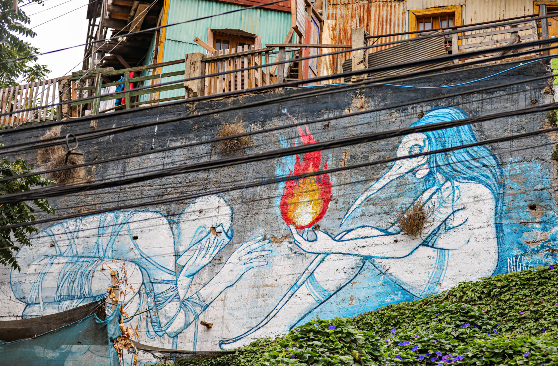 "Street Art in Valparaiso" stock image