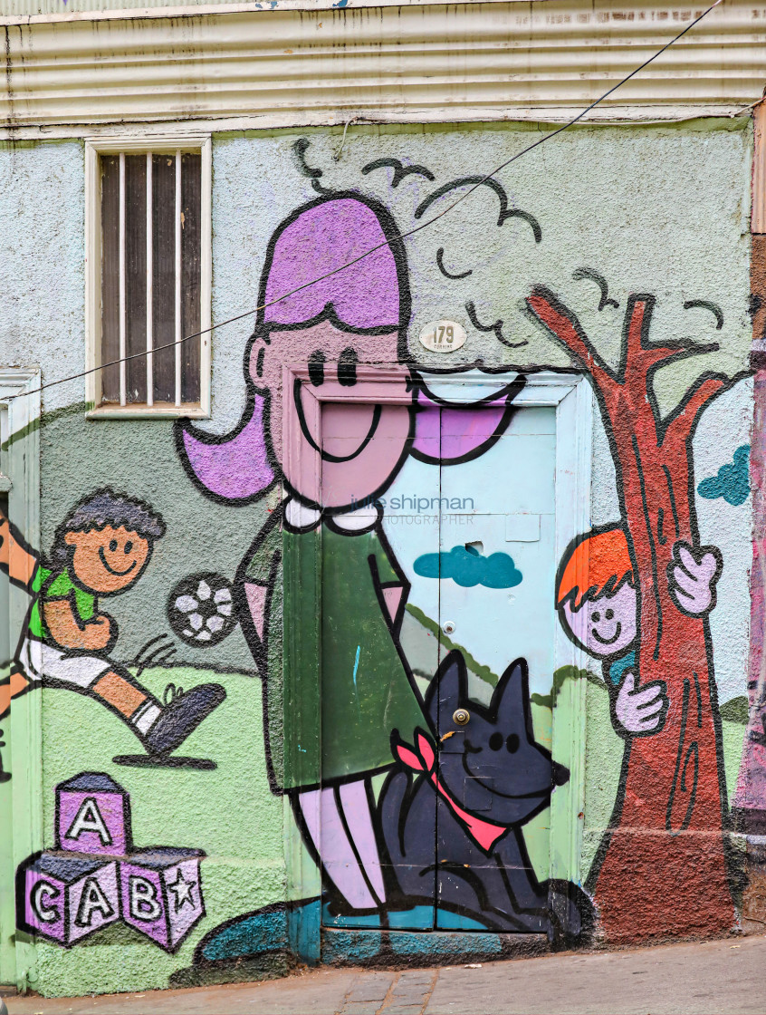 "Street Art in Valparaiso" stock image