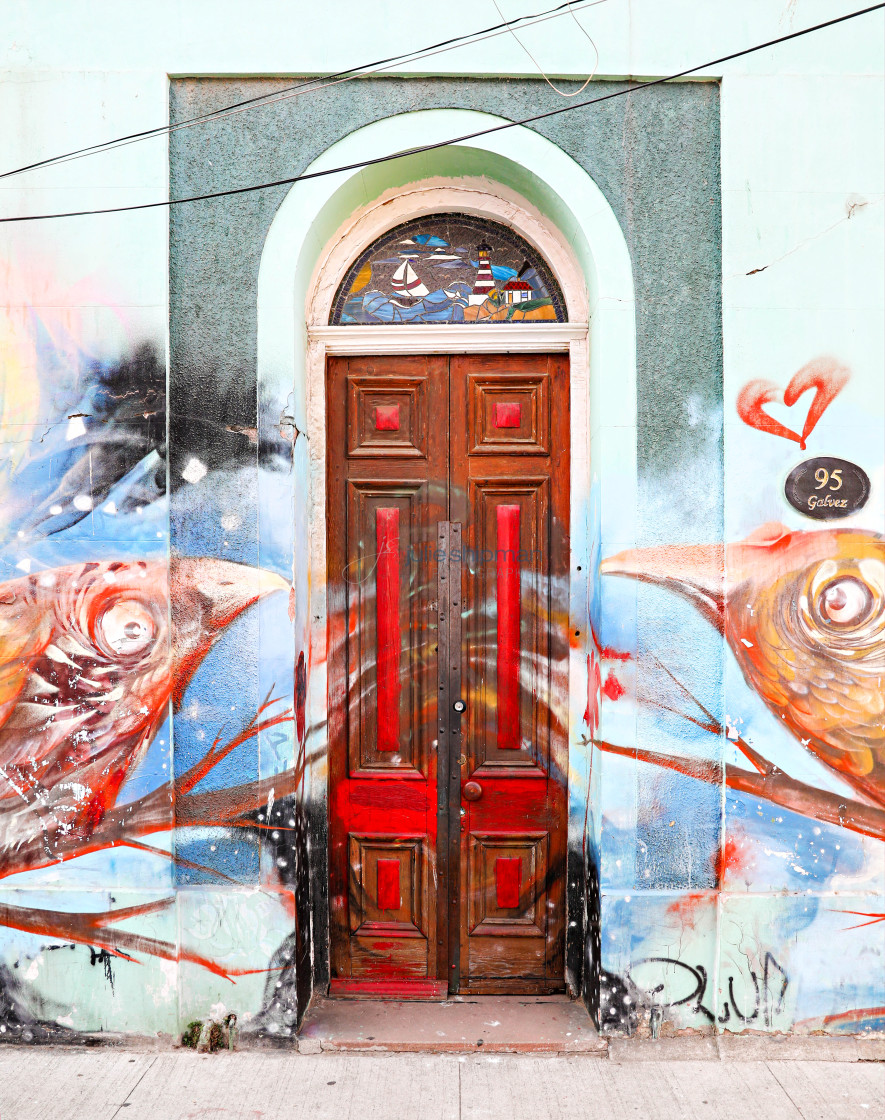 "Street Art in Valparaiso" stock image