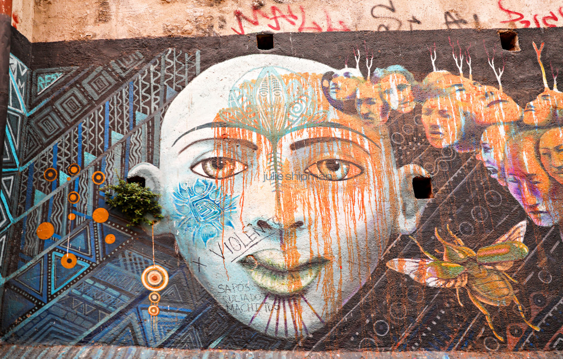 "Street Art in Valparaiso" stock image