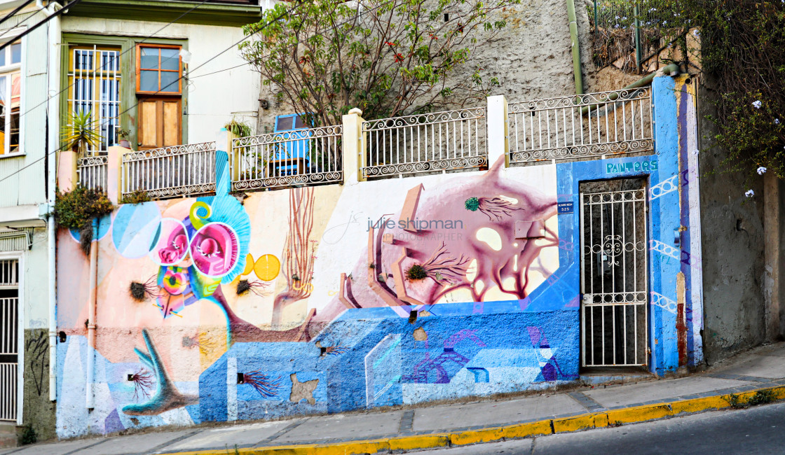 "Street Art in Valparaiso" stock image