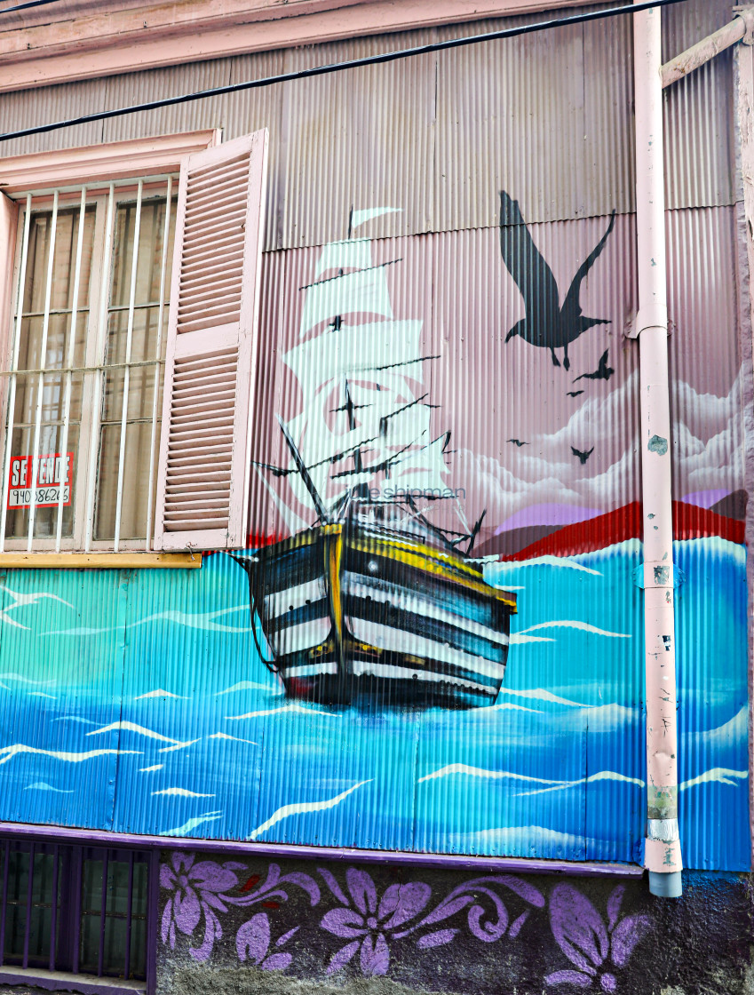 "Street Art in Valparaiso" stock image