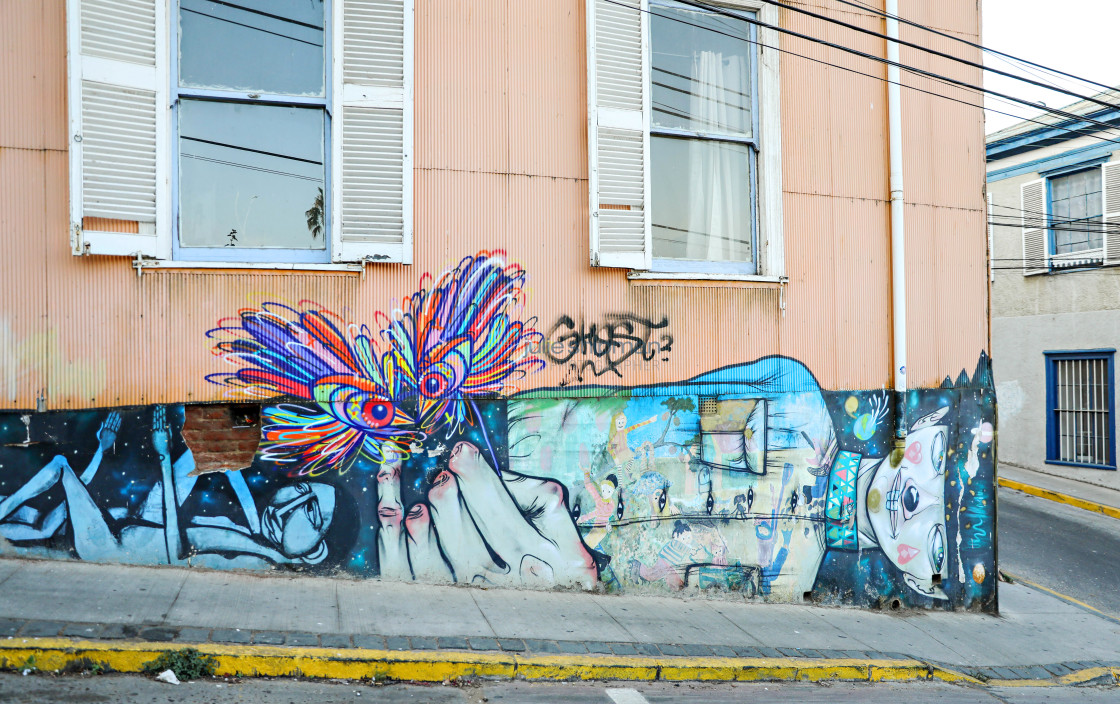 "Street Art in Valparaiso" stock image