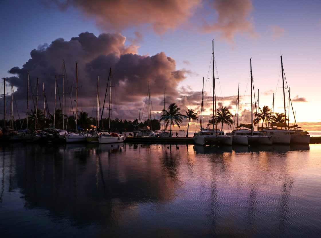 "Sunset at the Marina" stock image