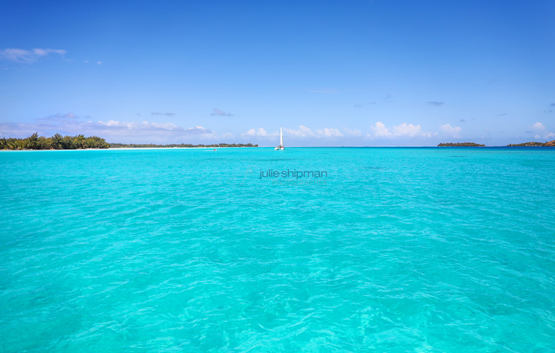 "Clear Blue Waters of Bora Bora" stock image