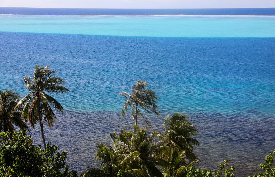 "Layers of blue in the pacific." stock image