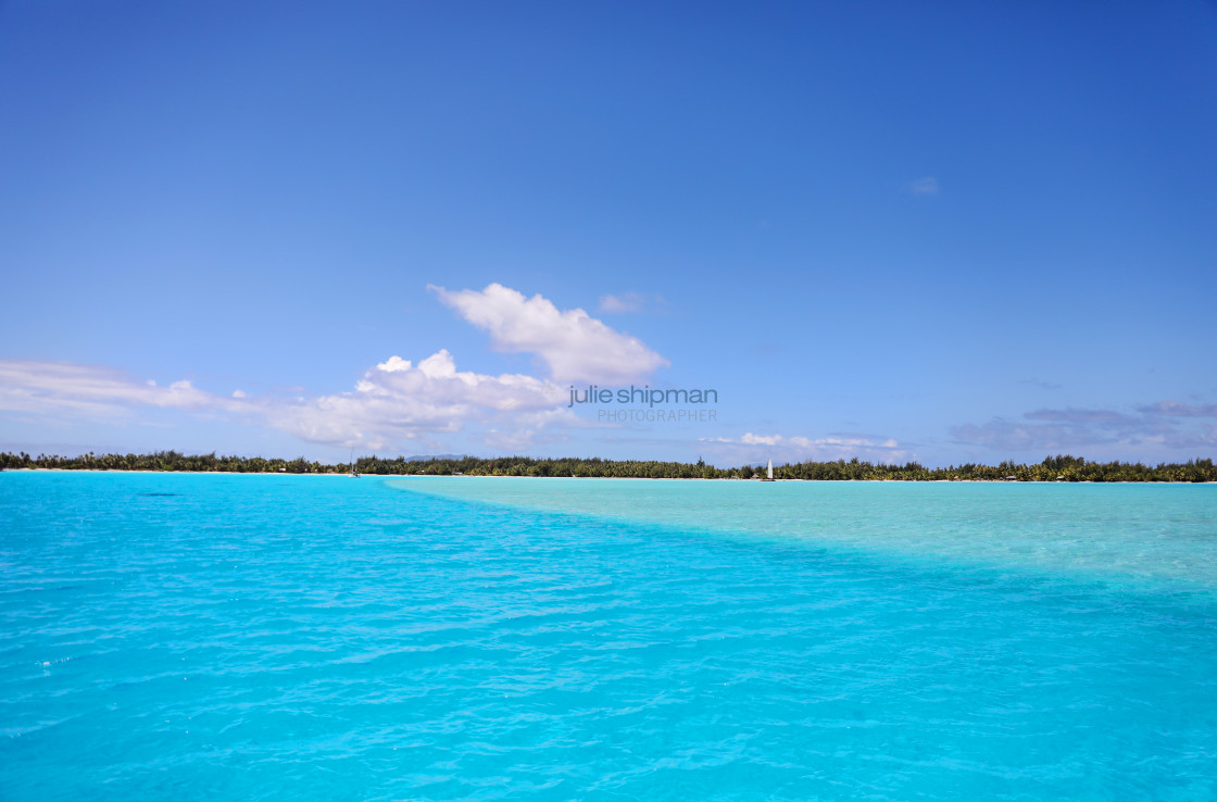 "Where Blue Meets Green" stock image