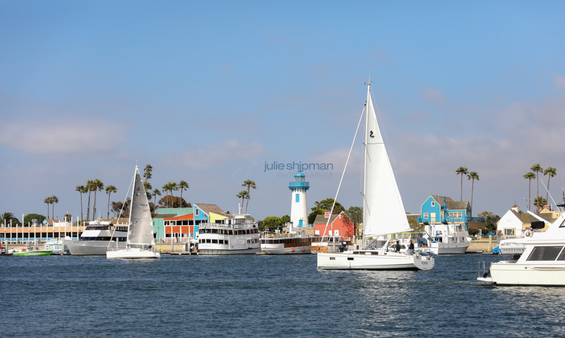 "Marina del Rey with boats in the harbor." stock image