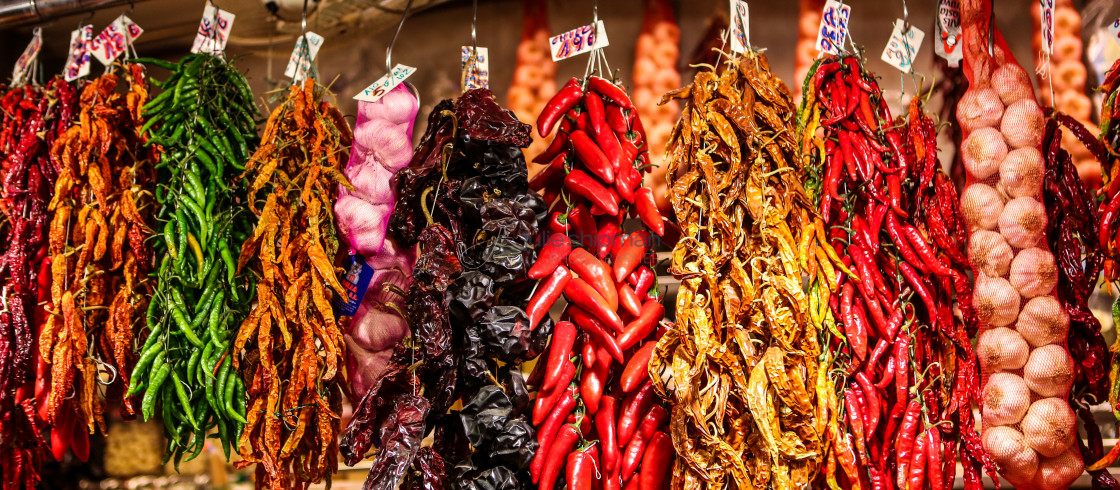 "Spicy Treats on a line" stock image