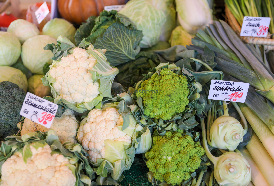 "Cabbage and Cauliflower" stock image