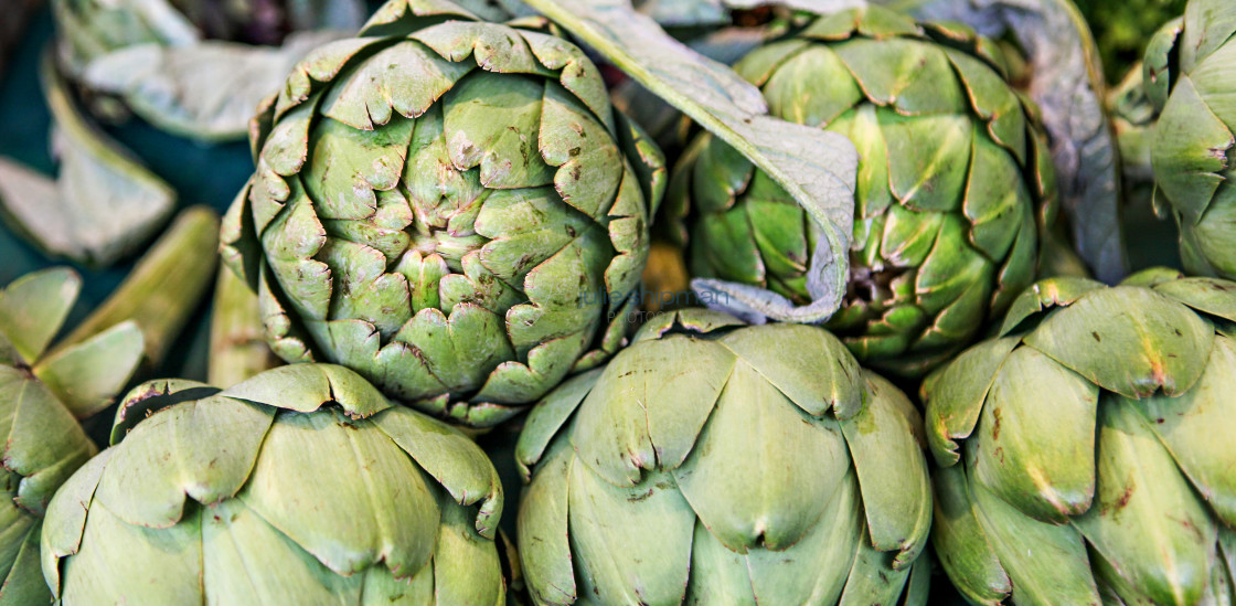 "Artichokes at Market" stock image