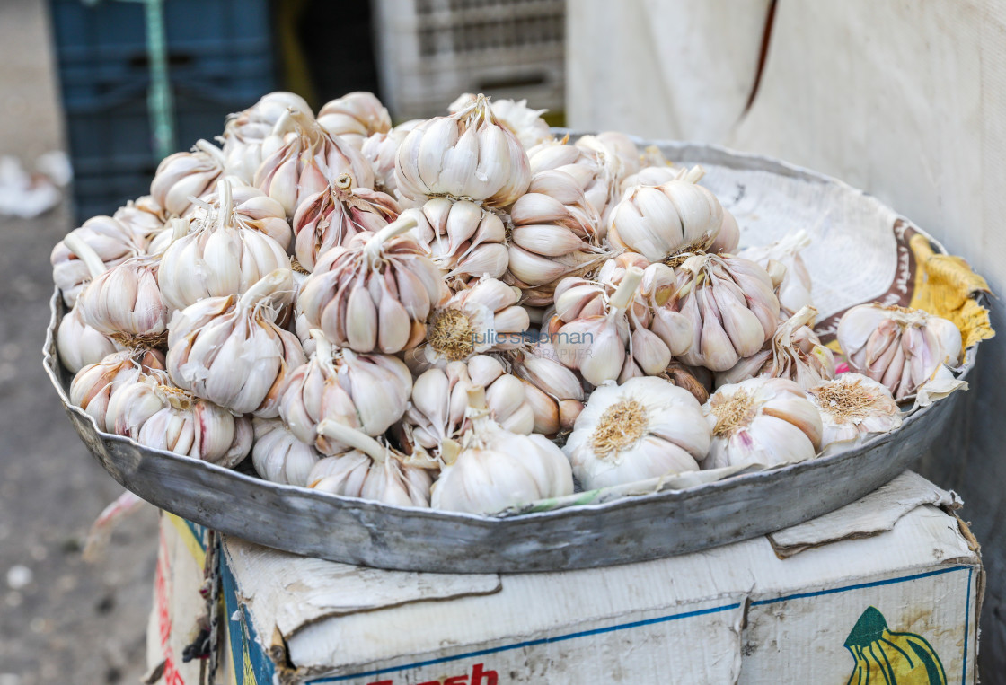 "Garlic for Sale" stock image