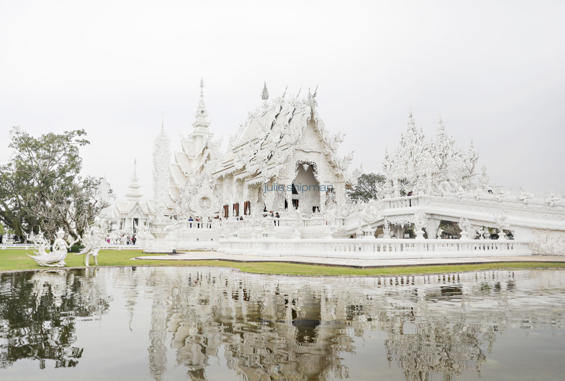 "White Temple, Wat Rong Khun, in Chiang Rai, Thailand." stock image