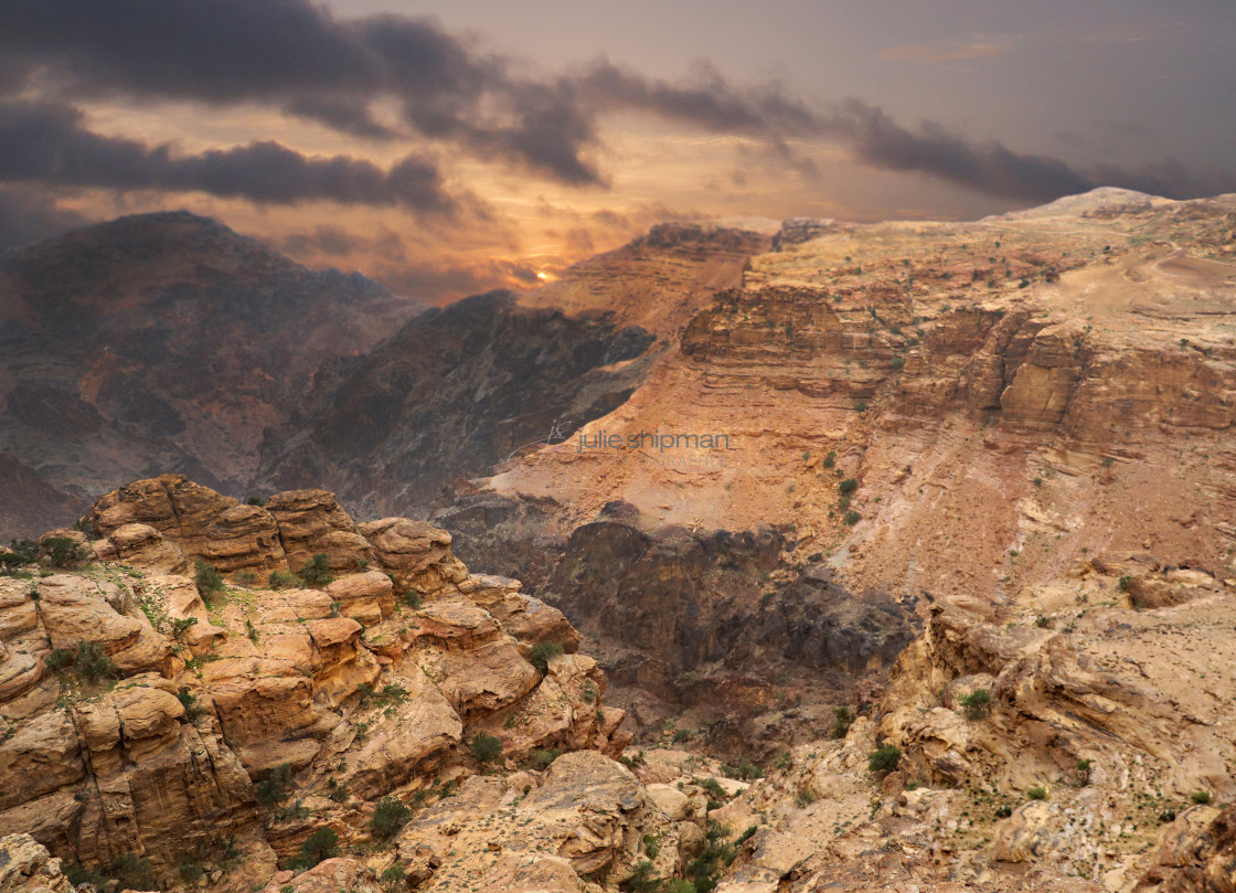 "View from the Jordan Trail at Sumset" by Julie Shipman - $18.66 "View from the Jordan Trail at Sumset" stock image