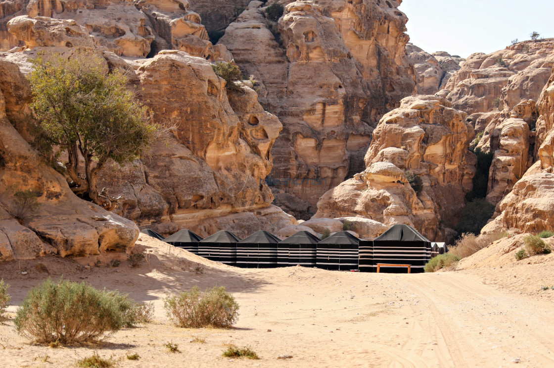 "Traditional Goat hair tents for Adventures along the Jordan Trail in Jordan." by Julie Shipman - $18.66 "Traditional Goat hair tents for Adventures along the Jordan Trail in Jordan." stock image