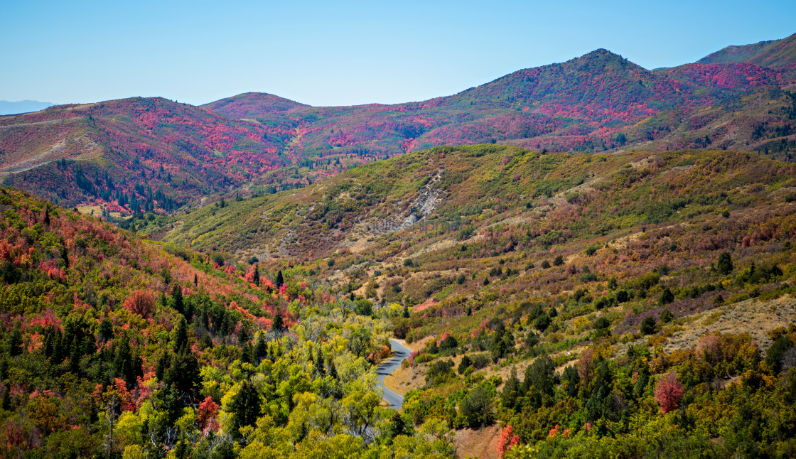 "Stunning images from the Scenic Highway Alpine Loop and the western Rocky Mountains in the autumn in central northern Utah." stock image