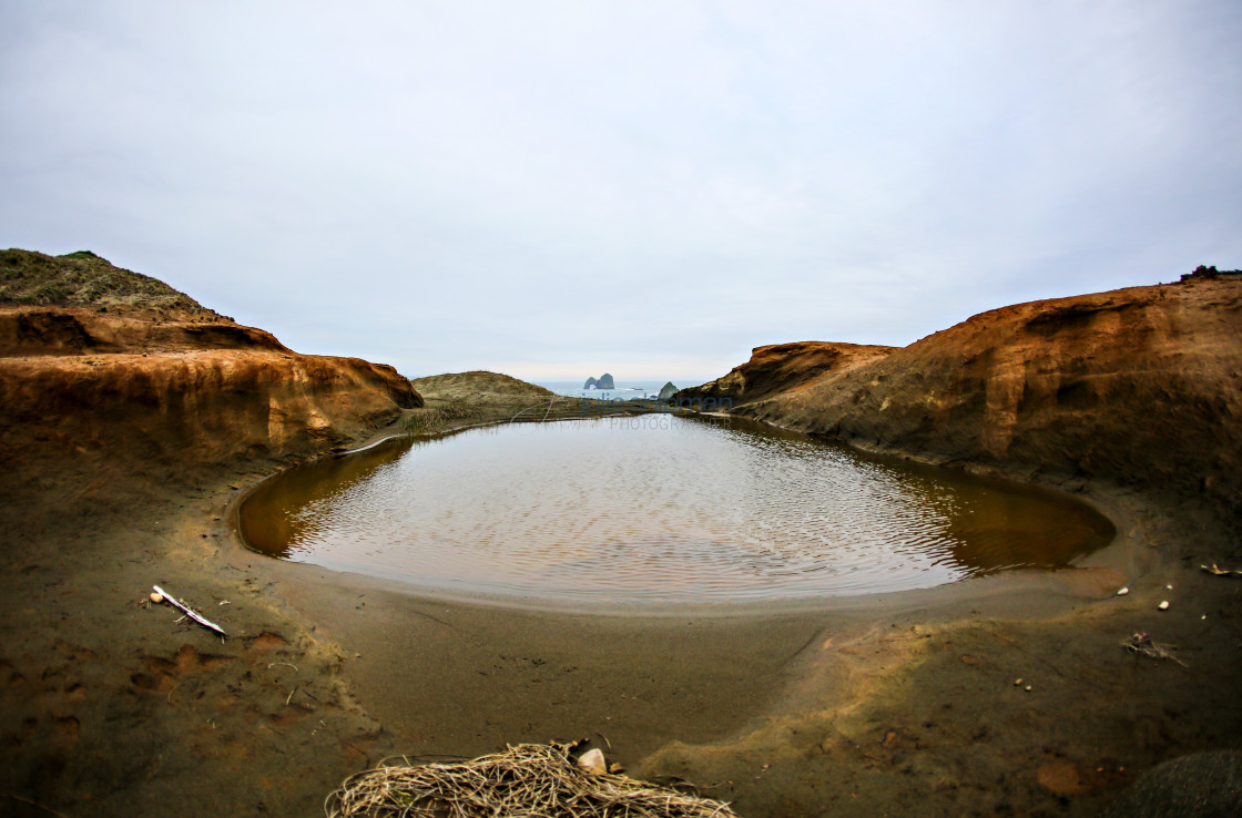 "The majestic landscape of the Oregon Coast near Gold Beach and Bookings." stock image