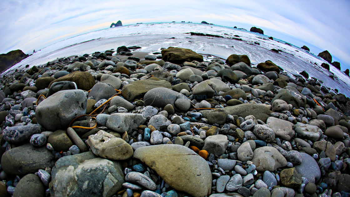 "The majestic landscape of the Oregon Coast near Gold Beach and Bookings." stock image