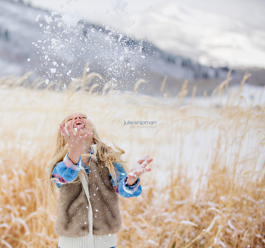 "Play in the Snow" stock image