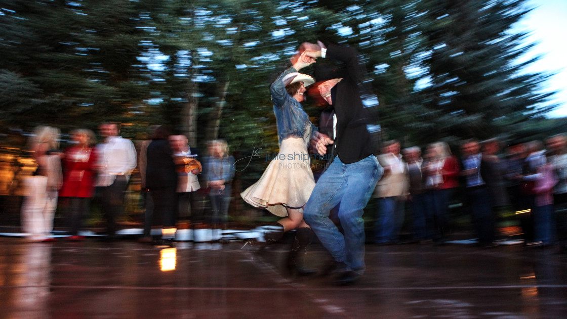 "Dancing cowboys." stock image