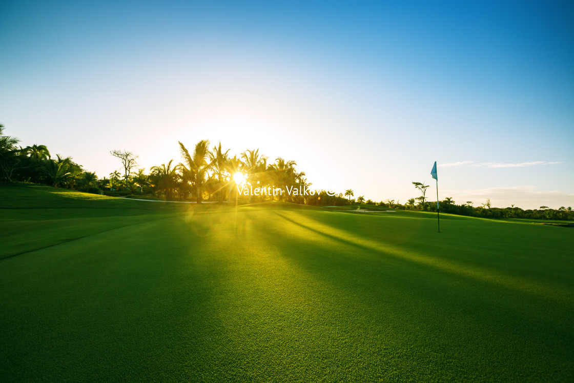 "Golf course in the countryside" stock image