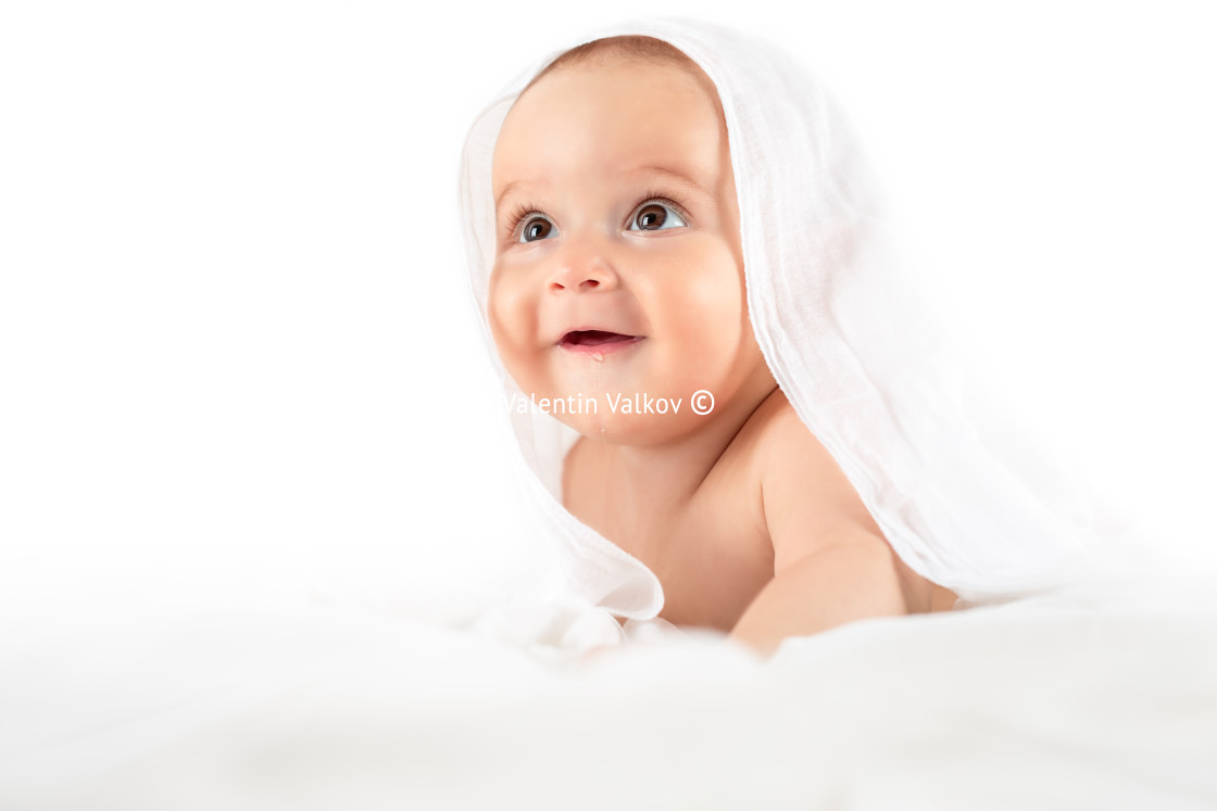 "Bright portrait of adorable baby" stock image