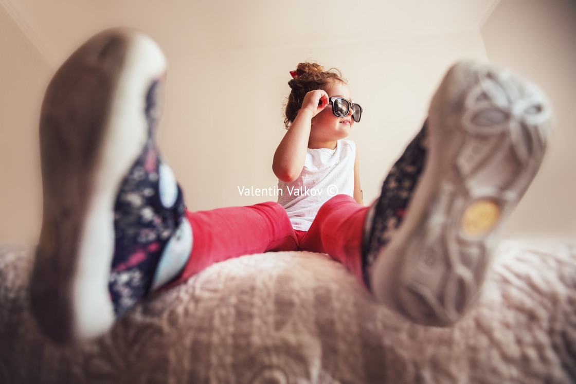 "Portrait of a smiling little girl" stock image