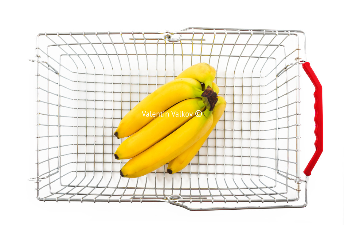 "Shopping basket from the top" stock image