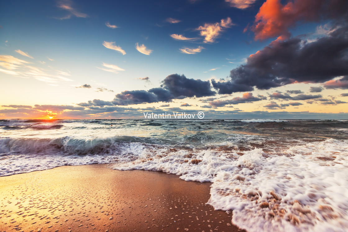 "Beautiful cloudscape over the sea" stock image